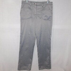 NVO by Lanctot Silver Black Patternered Golf Pants Womens 10